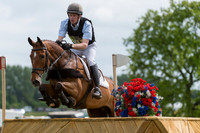 ANGUS SMALES  RIDING MASTER CRISP COMPETING IN THE CROSS COUNTRY PHASE OF THE ADVANCED  INTERMEDIATE  CLASS AT THE  2017 ROCKINGHAM CASTLE INTERNATIONAL HORSE TRIAL.