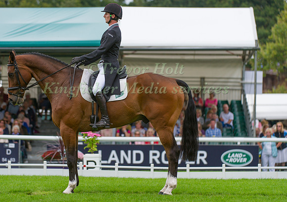Paul Sims (GBR) riding Glengarnock competing in the dressage test