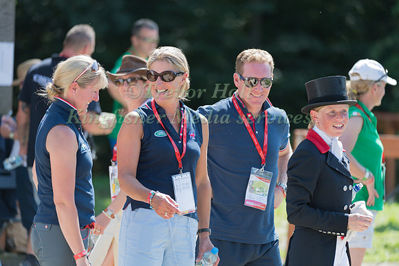 The British Team after  Ros Canters Dressage test