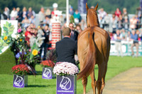 Oliver Townend Walking the Show Jumping Course with Peter Murphy..NEF