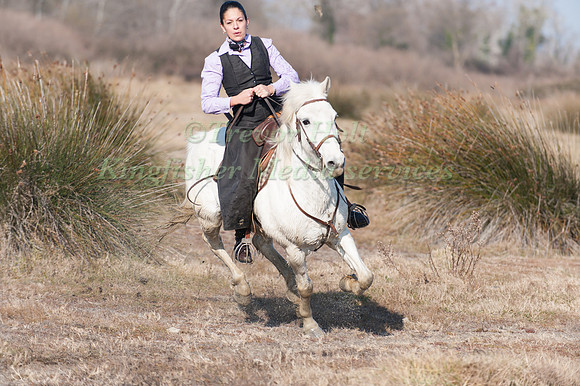 A competitor takes part in the Cross Country phase at the Camagri