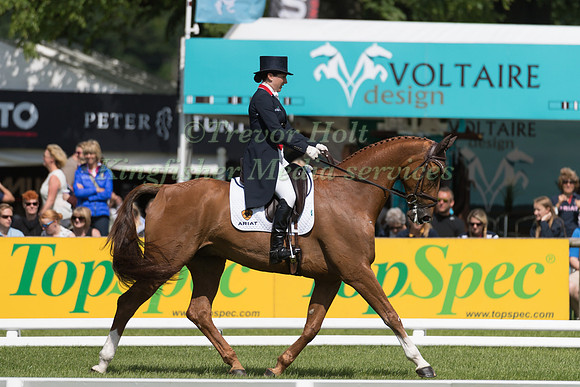LAURA COLLETT (GBR) AND GRAND MANOEUVRE TAKING PART IN THE DRESSAGE PHASE OF THE  CIC THREE STAR COMPETITION AT THE 2017 EQUI-TREK BRAMHAM INTERNATIONAL HORSE TRIALS