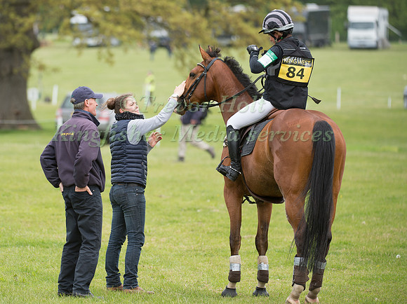 Bettina Hoy (GER) discusses her cross country round with Christo