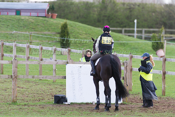 Horse and rider in the XC collecting ring