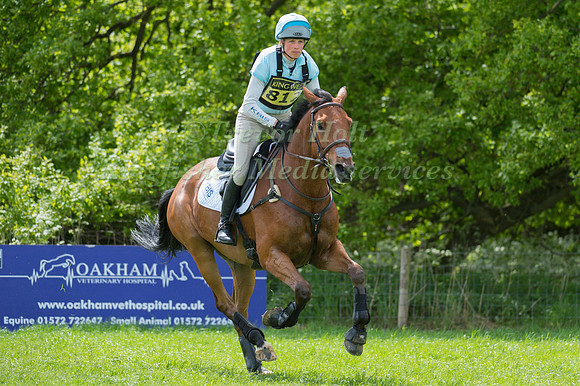 IZZY TAYLOR  RIDING MILLSTREET MITCH COMPETING IN THE CROSS COUNTRY PHASE OF THE  INTERMEDIATE  COMPETITION AT THE  2017 ROCKINGHAM CASTLE INTERNATIONAL HORSE TRIAL.