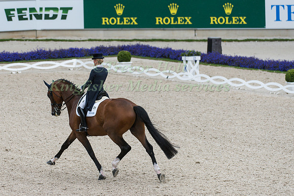 Helen Langehanenberg (GER) and Suppenkasper  taking part in the Prize of VUV - Vereinigte Unternehmerverbände Aachen Prix St. Georges CDI4*