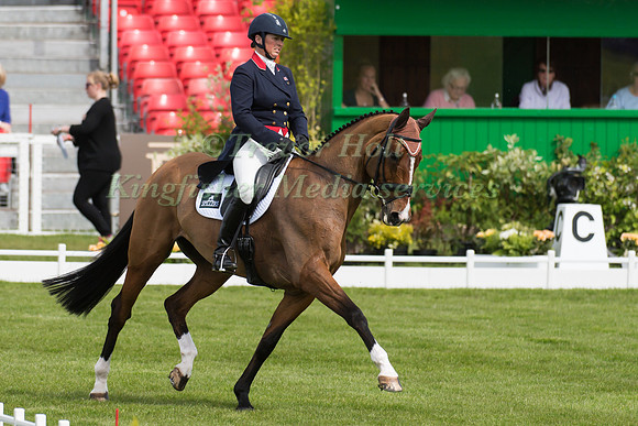 Jeanette Brakewell of Great Britain  riding Lets Dance