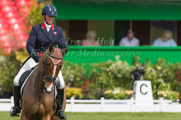 Jeanette Brakewell of Great Britain  riding Lets Dance