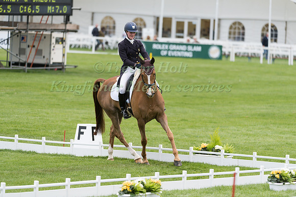 Clare Abbott (IRL) riding Euro Prince in the Dressage phase  of  the 2017 Mitsubishi Motors  Badminton Horse Trials