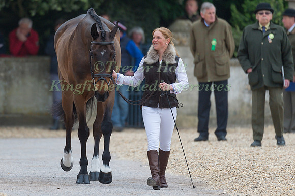 Rosalind Canter (GBR) and Allstar B at the Final  Horse Inspection of the 2017 Mitsubishi Motors Badminton Horse Trials