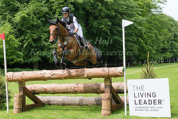 JULIA KRAJEWSKI (GER) RIDING SAMOURAI DU THOT TAKING PART IN THE CROSS COUNTRY PHASE OF THE CICO THREE STAR AT THE 2017 HOUGHTON INTERNATIONAL HORSE TRIALS