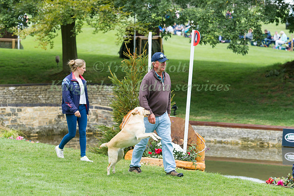 CAPT MARK PHILIPS WALKING THE CROSS COUNTRY COURSE