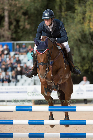 Maxime Livio (FRA) riding Tina De La Fieffe taking part in the two star  Show Jumping at the 2016 les Etoiles de Pau