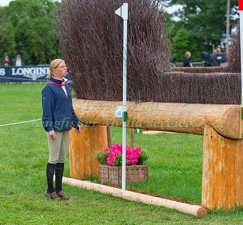ROS CANTER WALKING THE CROSS COUNTRY COURSE