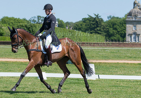 PAUL TAPNER (AUS) RIDING COUNTERPARTY IN THE DRESSAGE PHASE OF THE CICO THREE STAR AT THE 2017 HOUGHTON INTERNATIONAL HORSE TRIALS