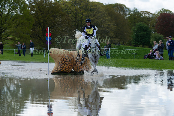 PIPPA FUNNELL (GBR) RIDING  BILLY THE BIZ COMPETING IN THE CROSS COUNTRY PHASE OF THE  CIC THREE STAR COMPETITION AT THE  2017 DODSON AND HORRELL CHATSWORTH INTERNATIONAL HORSE TRIAL.