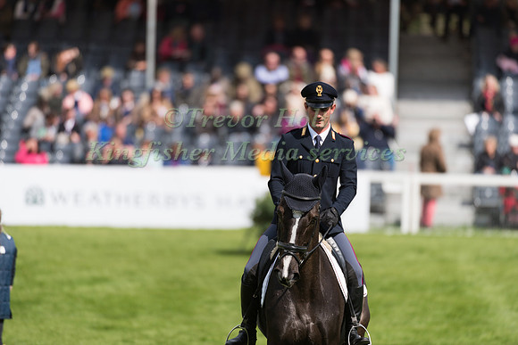 Pietro Sandei (ITA) riding Mouse  in the Dressage phase  of  the 2017 Mitsubishi Motors  Badminton Horse Trials