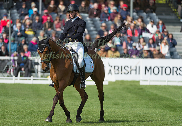 Dominic Furnell (IRL) riding Ballycahane Flower Power in the Dressage phase  of  the 2017 Mitsubishi Motors  Badminton Horse Trials