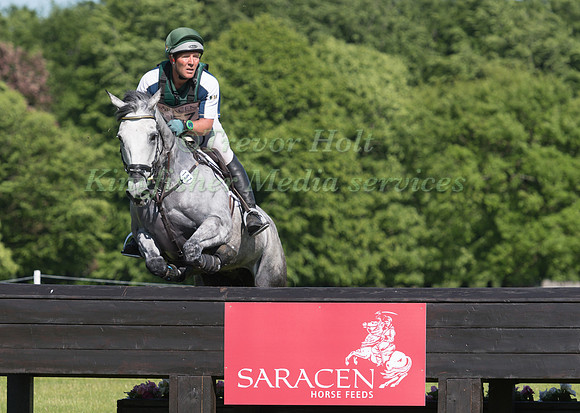 AUSTIN O'CONNOR (IRL) RIDING COLORADO BLUE  IN THE CROSS COUNTRY PHASE OF THE CCI TWO STAR AT THE 2017 HOUGHTON INTERNATIONAL HORSE TRIALS