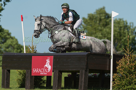 AUSTIN O'CONNOR (IRL) RIDING COLORADO BLUE  IN THE CROSS COUNTRY PHASE OF THE CCI TWO STAR AT THE 2017 HOUGHTON INTERNATIONAL HORSE TRIALS