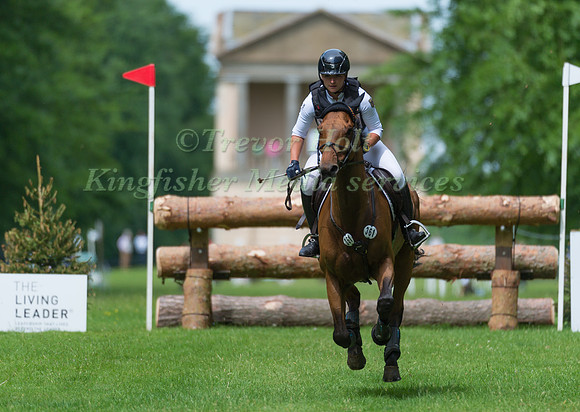 JULIA KRAJEWSKI (GER) RIDING SAMOURAI DU THOT TAKING PART IN THE CROSS COUNTRY PHASE OF THE CICO THREE STAR AT THE 2017 HOUGHTON INTERNATIONAL HORSE TRIALS