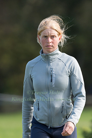 Rosalind Canter walking the XC course