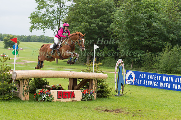 SHARON POLDING (GBR) AND FINDONFIRECRACKER TAKING PART IN THE CROSS COUNTRY PHASE OF THE  CIC THREE STAR COMPETITION AT THE 2017 EQUI-TREK BRAMHAM INTERNATIONAL HORSE TRIALS