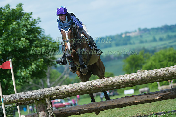REBECCA PUGH  RIDING MASTER TARKA COMPETING IN THE CROSS COUNTRY PHASE OF THE  INTERMEDIATE  COMPETITION AT THE  2017 ROCKINGHAM CASTLE INTERNATIONAL HORSE TRIAL.