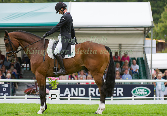 Paul Sims (GBR) riding Glengarnock competing in the dressage test
