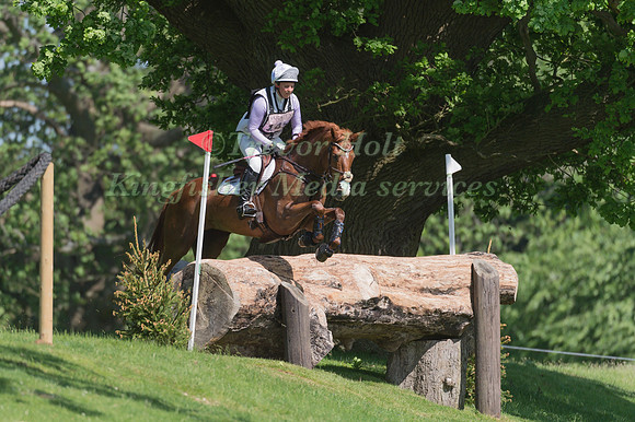 GEMMA TATTERSALL (GBR) RIDING BILLY SENORA  IN THE CROSS COUNTRY PHASE OF THE CCI TWO STAR AT THE 2017 HOUGHTON INTERNATIONAL HORSE TRIALS