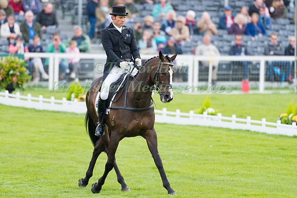 Shane Rose (AUS) riding Shanghai Joe in the Dressage phase  of  the 2017 Mitsubishi Motors  Badminton Horse Trials
