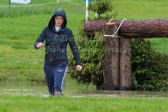 Emily King walks the Suregrow kidney pond