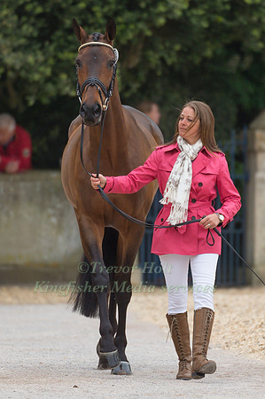 Lynn Symansky (USA) and Donner at the Final  Horse Inspection of the 2017 Mitsubishi Motors Badminton Horse Trials