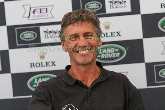 Andrew Nicholsonat the press Conference after the Cross Country