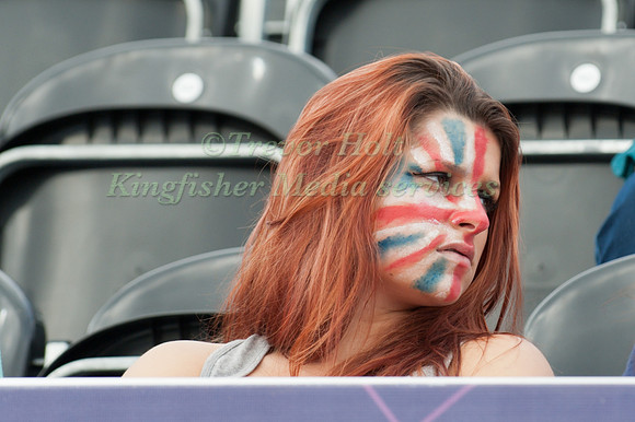 Team GB Fans arrive for the first day off dressage