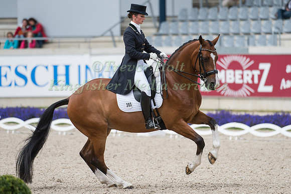 Judy Reynolds (IRL) and Zigal  taking part in the Prize of VUV - Vereinigte Unternehmerverbände Aachen Prix St. Georges CDI4*