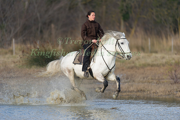 A competitor takes part in the Cross Country phase at the Camagri