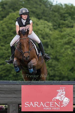 DAISY CHARLIER (GBR) RIDING ARCOS  IN THE CROSS COUNTRY PHASE OF THE CCI TWO STAR AT THE 2017 HOUGHTON INTERNATIONAL HORSE TRIALS