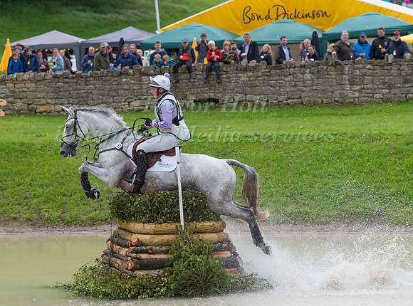 GEMMA TATTERSALL (GBR) AND QUICKLOOK V TAKING PART IN THE CROSS COUNTRY PHASE OF THE  CCI THREE STAR COMPETITION AT THE 2017 EQUI-TREK BRAMHAM INTERNATIONAL HORSE TRIALS