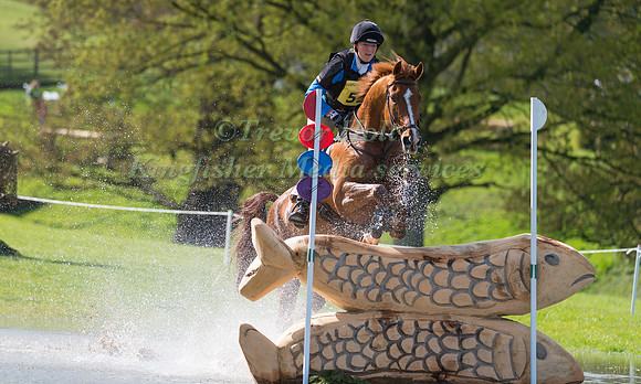 FIONA DAVIDSON (GBR) RIDING  TORNEBANK VALENTINO COMPETING IN THE CROSS COUNTRY PHASE OF THE  CIC THREE STAR COMPETITION AT THE  2017 DODSON AND HORRELL CHATSWORTH INTERNATIONAL HORSE TRIAL.