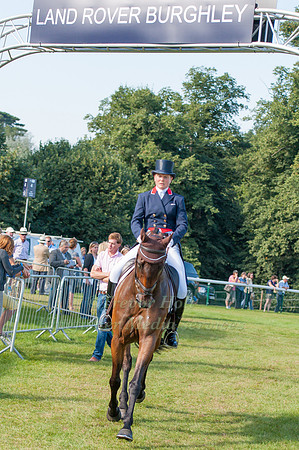 Piggy French and Westwood Mariner enter the dressage arena