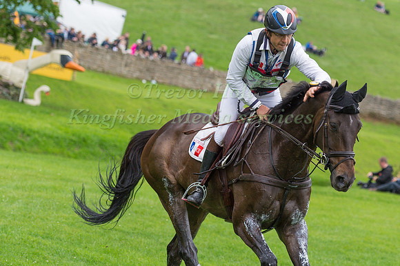 REGIS PRUD HON (FRA) AND TARASTRO TAKING PART IN THE CROSS COUNTRY PHASE OF THE  CIC THREE STAR COMPETITION AT THE 2017 EQUI-TREK BRAMHAM INTERNATIONAL HORSE TRIALS