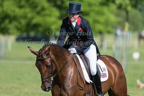 PIGGY FRENCH (GBR) RIDING VANIR KAMIRA IN THE DRESSAGE PHASE OF THE CICO THREE STAR AT THE 2017 HOUGHTON INTERNATIONAL HORSE TRIALS