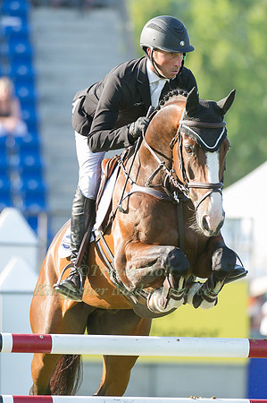 Tim Price riding Wesko taking part in the show Jumping phase