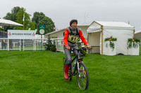 Ingrid Klimke prepares to leave the starting box on her Bicycle