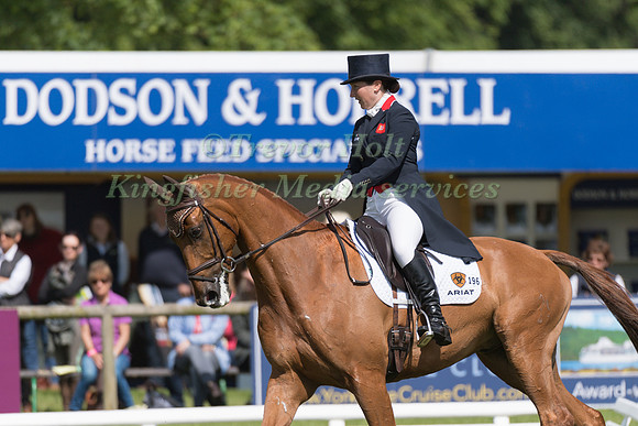 LAURA COLLETT (GBR) AND GRAND MANOEUVRE TAKING PART IN THE DRESSAGE PHASE OF THE  CIC THREE STAR COMPETITION AT THE 2017 EQUI-TREK BRAMHAM INTERNATIONAL HORSE TRIALS