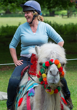 HILARY MANNERS AFTER TAKING PART IN THE CAMEL RACING AT THE 2017 HOUGHTON INTERNATIONAL HORSE TRIALS