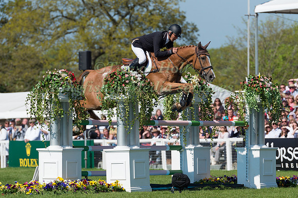 Andrew Nicholson (NZL) riding Nereo in the Show Jumping phase of the 2017 Mitsubishi Motors  Badminton Horse Trials
