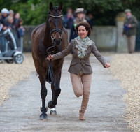 Bettina Hoy (GER) and Designer 10 at the first Horse Inspection of the 2017 Mitsubishi Motors Badminton Horse Trials