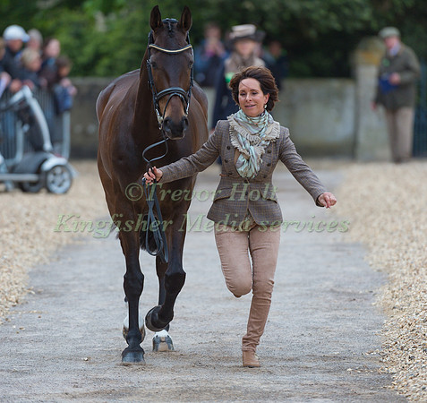 Bettina Hoy (GER) and Designer 10 at the first Horse Inspection of the 2017 Mitsubishi Motors Badminton Horse Trials